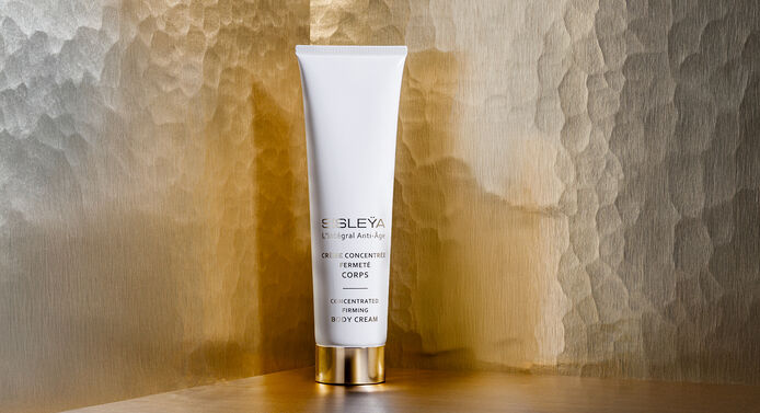 Product visuals: Sisle&yuml;a L'Int&eacute;gral Anti-&Acirc;ge Concentrated Firming Body Cream and the Hand Care Anti-Aging Concentrate 